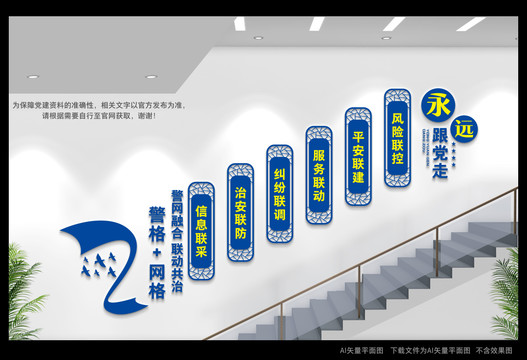 智慧警察樓道展板