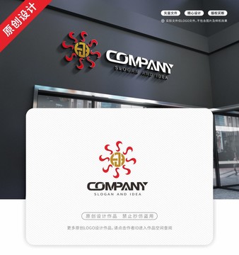 簡約創(chuàng)意太陽陽光標志LOGO