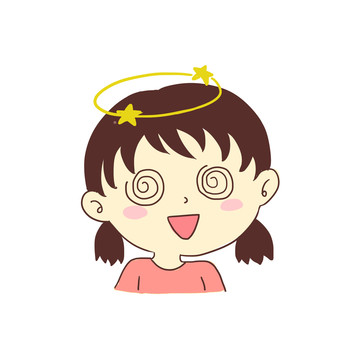 暈頭轉(zhuǎn)向手繪卡通元素