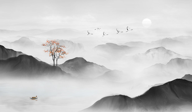 水墨山水畫