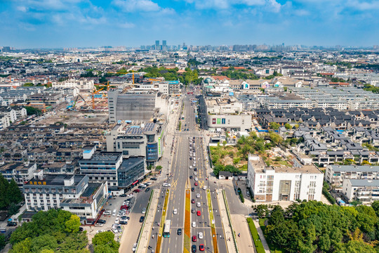 苏州古城区城市风光