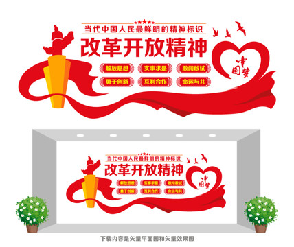 改革開放精神文化墻