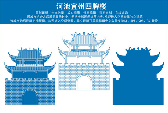 河池宜州四牌樓