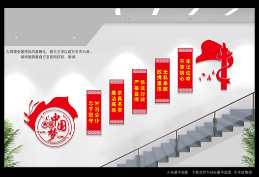 黨員樓梯間文化墻