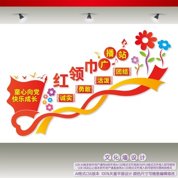 紅領(lǐng)巾廣播站樓梯文化墻