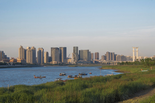 泉州江滨两岸城市风景