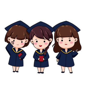 免摳元素博士服的小女孩