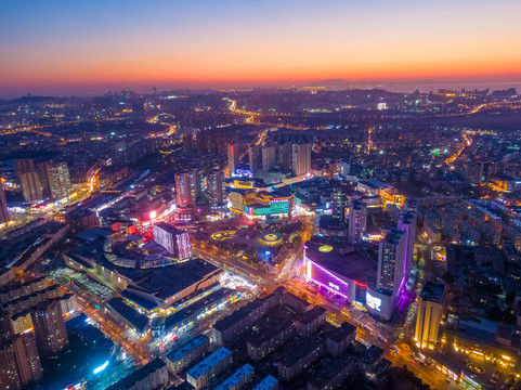 青岛李沧区城市夜景