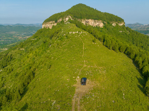 航拍济南大寨山越野路线