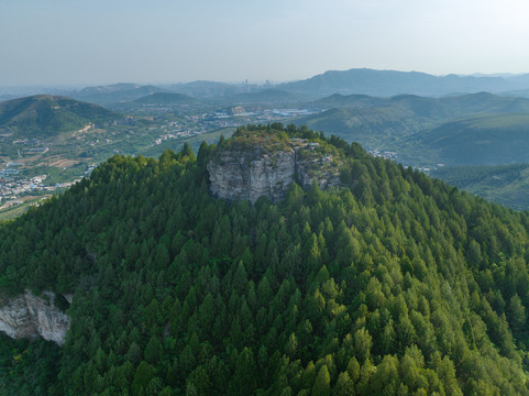 航拍济南大寨山越野路线