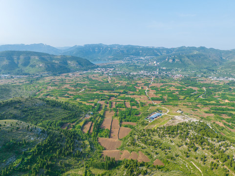 航拍济南大寨山越野路线