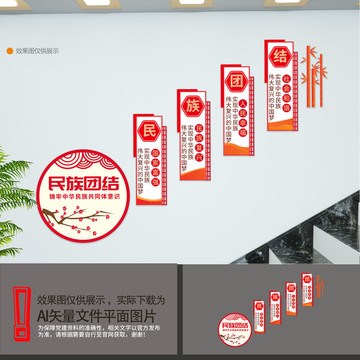 民族團結(jié)樓梯文化墻