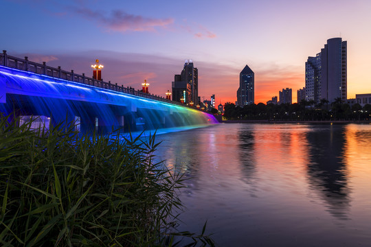 南宁南湖公园夜景