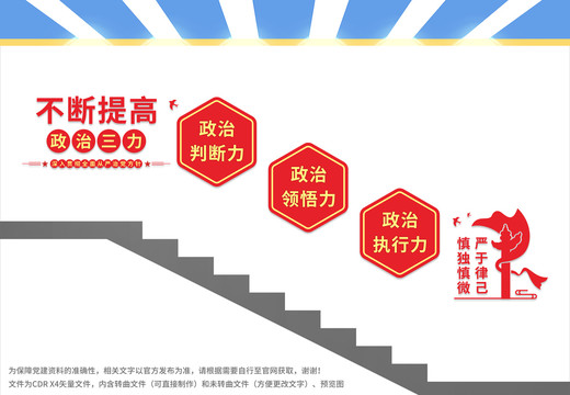 政治三力樓梯文化墻