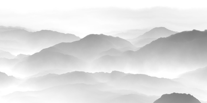 水墨山水底紋