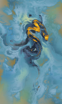 龍抽象玄關(guān)掛畫(huà)