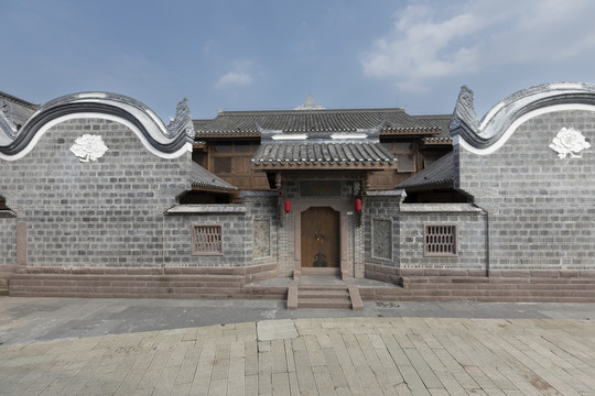 宜宾李庄古镇中式建筑街景