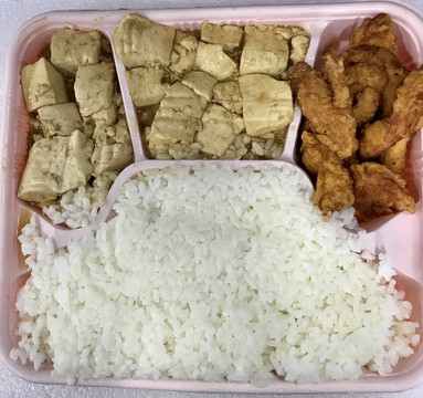 鸡柳家常豆腐米饭