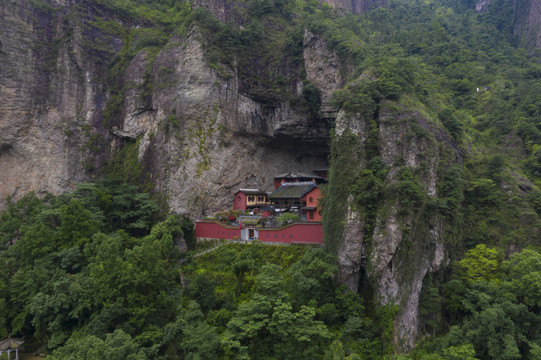 浙江温州雁荡山风光景区航拍