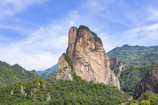 浙江温州楠溪江石桅岩景区航拍