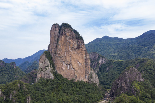 浙江温州楠溪江石桅岩景区航拍