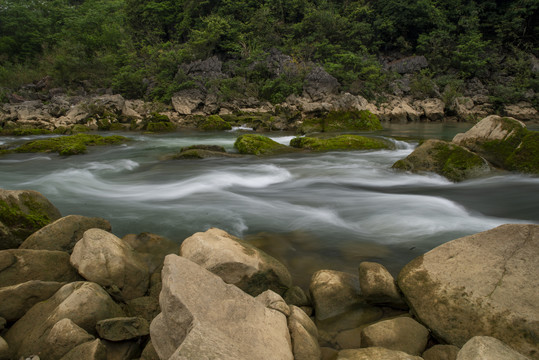 山谷河流溪流水源小河小溪