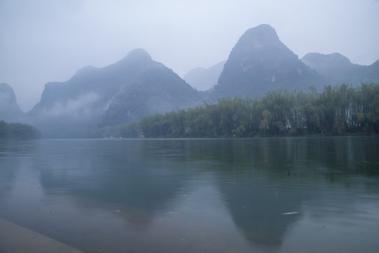 山水风景自然风光河流