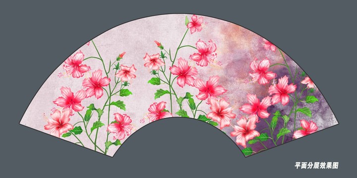 折扇花鳥