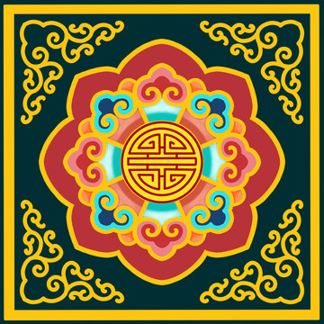 藏式彩繪圖案