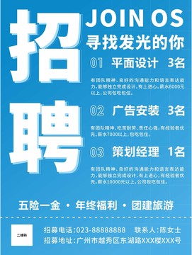 商務(wù)招聘海報