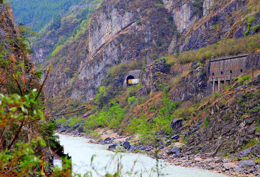 明月峡宝成铁路