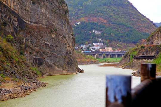 明月峡宝成铁路