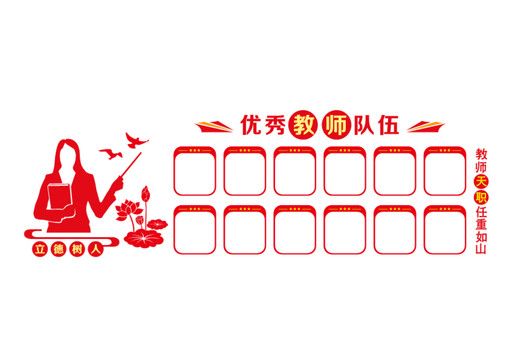 優(yōu)秀教師照片墻