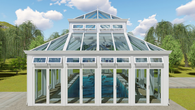泳池玻璃顶设计