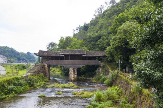 浙江溫州泰順廊橋文化園航拍