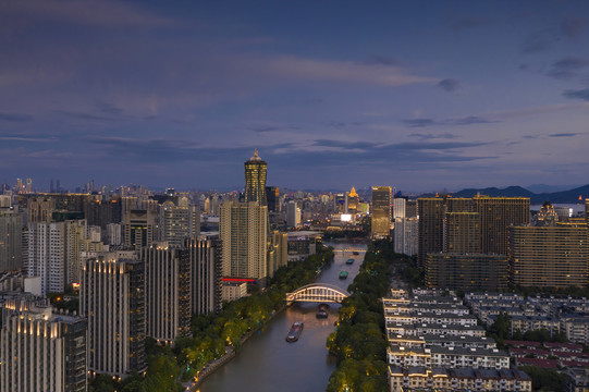 浙江杭州市拱墅区武林门夕阳