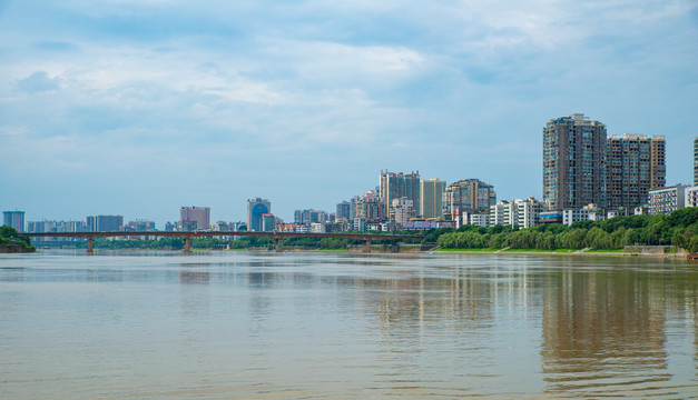 航拍湖南衡阳城市风光