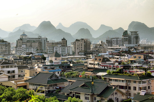 桂林象山风景区远眺桂林