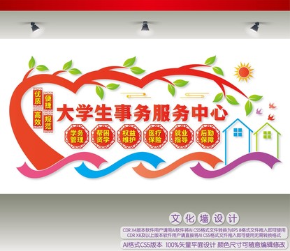 大學生事務服務中心文化墻
