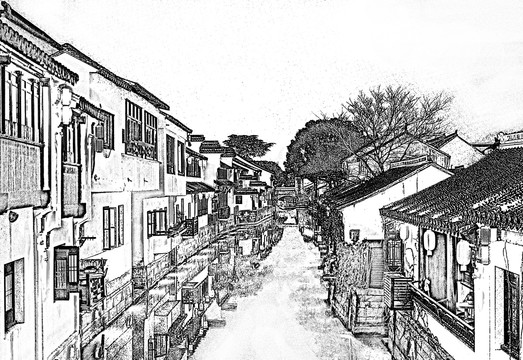 水鄉(xiāng)古鎮(zhèn)素描