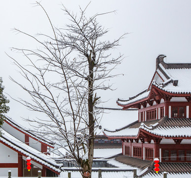 建筑雪景