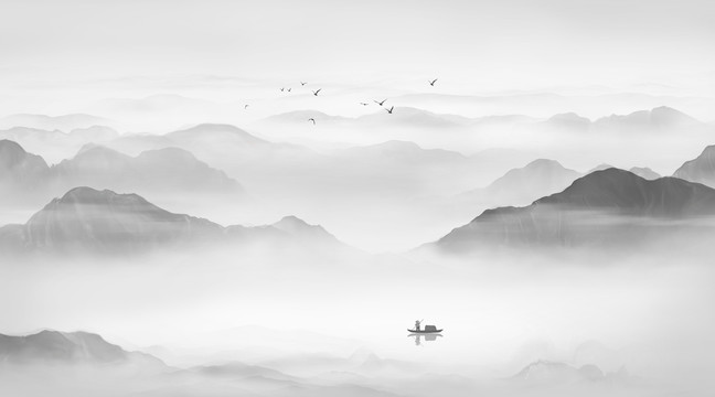 水墨山水圖