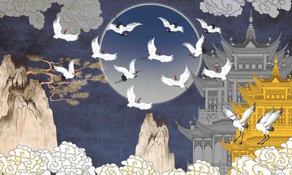 復古瑞鶴圖