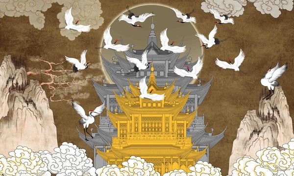 復(fù)古瑞鶴圖