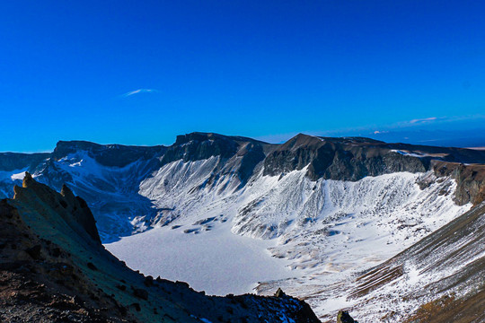 长白山冬景