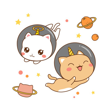 太空探險(xiǎn)的貓貓