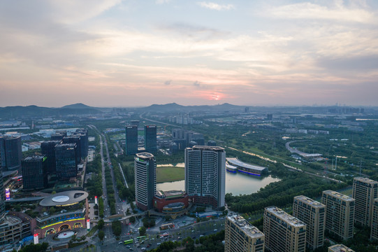 南京江宁上秦淮板块城市风光