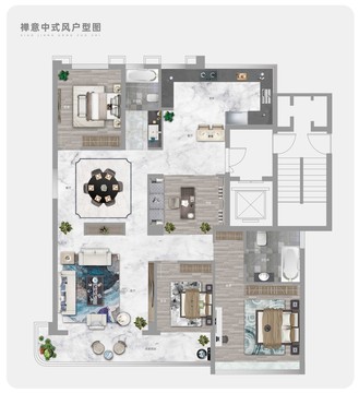 禪意中式戶型圖