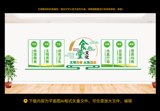 食堂文化墻