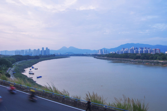 晋江流域傍晚风景